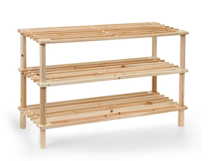 Confortime Zapatero de Madera 3 Pisos, 63 x 26 x 48.5 cm (6 Unidades)