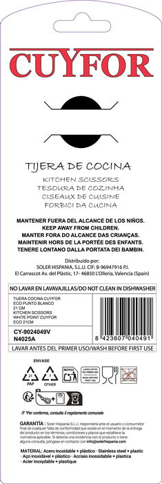 Cuyfor Tijera de Cocina 21 cm (F) Prb -144- Ec (24 Unidades)