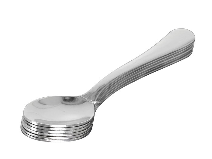 Quttin Set de 6 Cucharas de Café Clásico de Acero Inoxidable, Longitud 10.5 cm, Grosor 1.5 mm (12 Cajas)