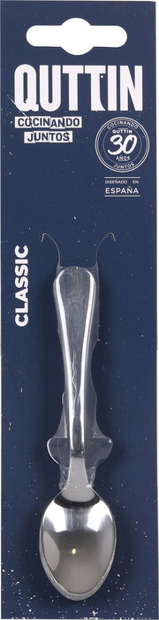 Quttin Set de 6 Cucharas de Café Clásico de Acero Inoxidable, Longitud 10.5 cm, Grosor 1.5 mm (12 Cajas)