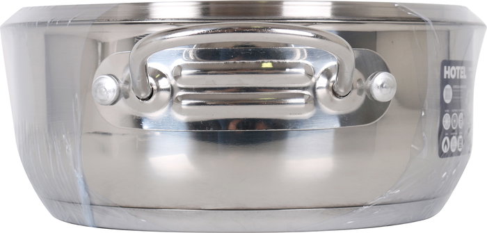 Quttin Cacerola con Tapa de Acero Inoxidable 20 cm 0.8 mm 2.5 L (4 Unidades)