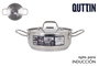 Quttin Cacerola con Tapa de Acero Inoxidable 20 cm 0.8 mm 2.5 L (4 Unidades)