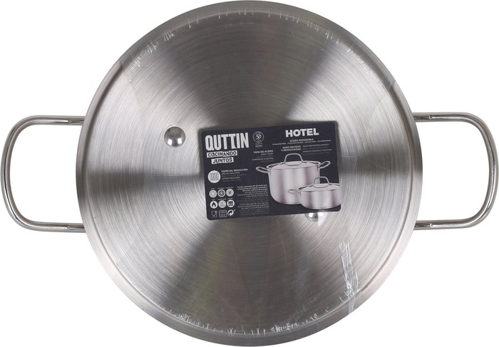 Quttin Cacerola con Tapa Acero Inoxidable 22 cm 0.8 mm (4 Unidades)