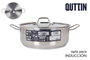 Quttin Cacerola Industrial con Tapa de Acero, 28 cm de Diametro, Espesor 0.8 mm, Capacidad 6.5 Litros (2 Unidades)