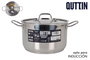 Quttin Olla con Tapa de Acero Inoxidable 24 cm 0.8 mm 6.5 L (2 Unidades)