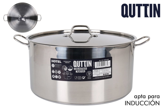 Quttin Olla +Tap Acer de Acero Inoxidable 38cm 21.5L Quttin Olla +Tap Acer de Acero Inoxidable 38cm 21.5L