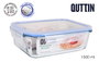 Quttin Fiambrera Rectangular Hermética 23 x 17.5 cm 1.5 L (6 Unidades)