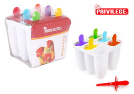 Privilege Molde para Polos x 6 Unidades, Ancho 12 cm, Alto 13 cm, Largo 12 cm (24 Unidades)