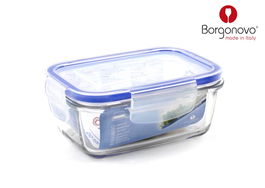 Borgonovo Tarro Hermético Superblock Rectangular 14 cm x 10 cm (12 Unidades)