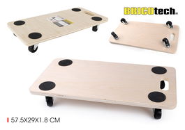 Bricotech Base Madera con Ruedas 57.5 cm x 29 cm x 1.8 cm (6 Unidades)