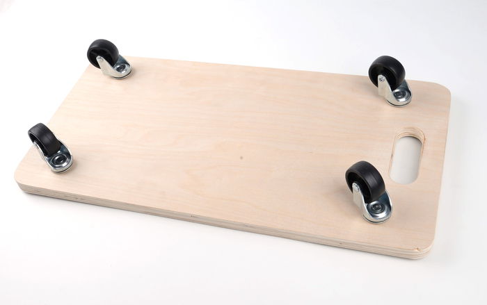 Bricotech Base Madera con Ruedas 57.5 cm x 29 cm x 1.8 cm (6 Unidades)