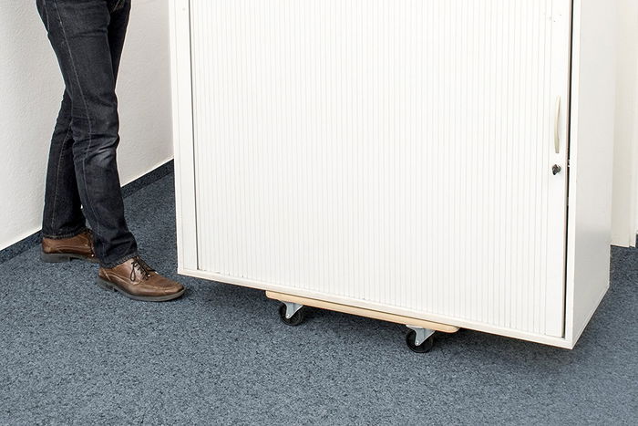 Bricotech Base Madera con Ruedas 57.5 cm x 29 cm x 1.8 cm (6 Unidades)