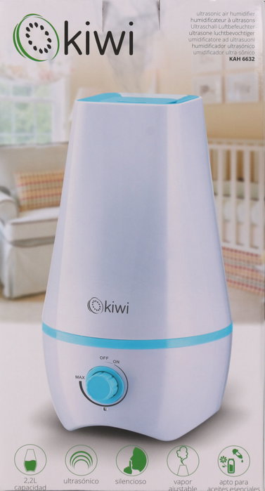 Kiwi Humidificador de Aire Ultrasónico 2.2L Silencioso