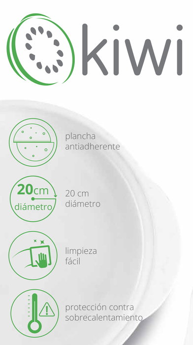 Kiwi Crepera Eléctrica Ø20 cm 600W