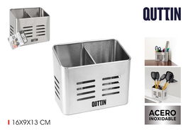 Quttin Bote Utensilios Inox 16 x 9 x 13 cm (12 Unidades)