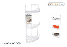 Confortime Estantería Rinconera Cocina 49.3 x 20 x 21.4 cm Colección White (6 Unidades)