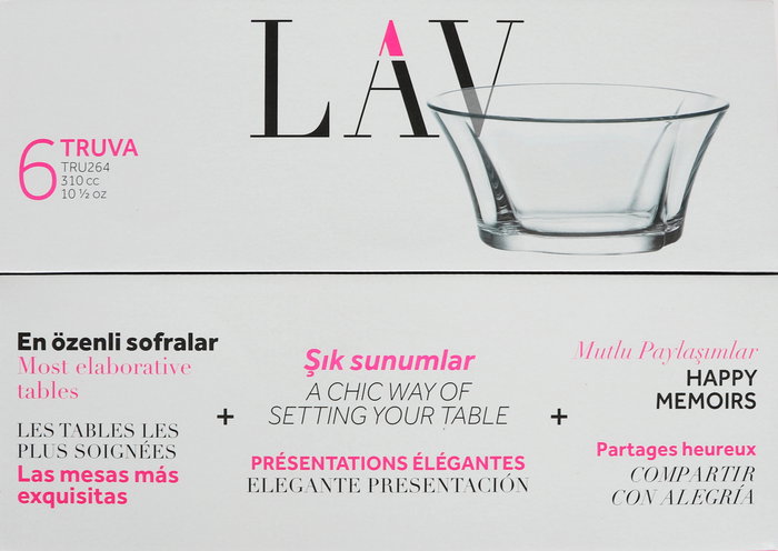 Lav Set 6 Bolsas Truva 295 cc 12 cm (8 Cajas)