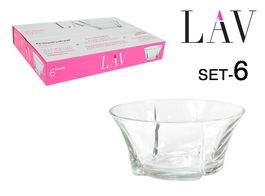 Set de Cuencos LAV Truva Cristal (6 uds)