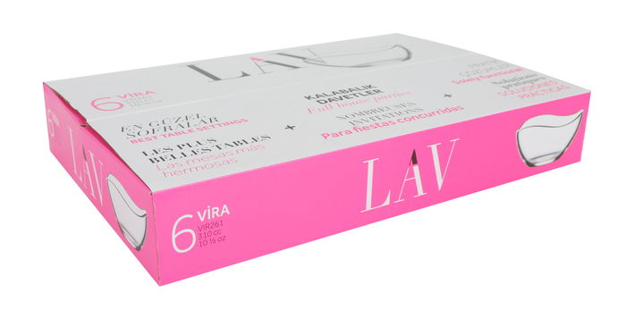 Lav Set 6 Bols Vira 310cc 12 cm (8 Cajas)