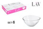 LAV Set de 6 cuencos con pico Derin de 200 cc para decoración y servicio