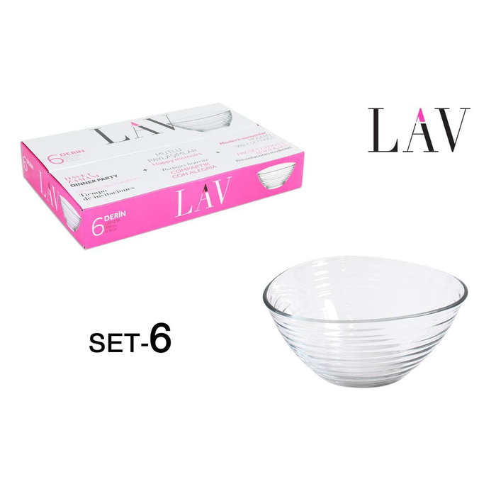 LAV Set de 6 Cuencos Derin 300cc de 12cm LAV Set de 6 Cuencos Derin 300cc de 12cm