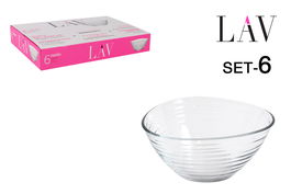 Set de Cuencos LAV Derin Cristal (6 uds)