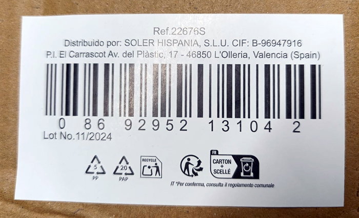 Lav Set 6 Bolsas 12.5 cm 345 cc Alinda (8 Cajas) Lav Set 6 Bolsas 12.5 cm 345 cc Alinda (8 Cajas)