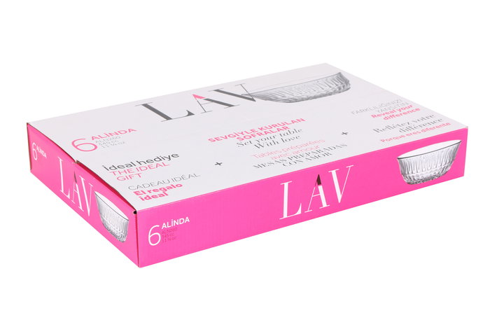 Lav Set 6 Bolsas 12.5 cm 345 cc Alinda (8 Cajas)