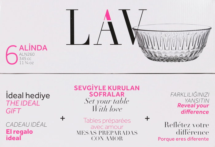 Lav Set 6 Bolsas 12.5 cm 345 cc Alinda (8 Cajas)