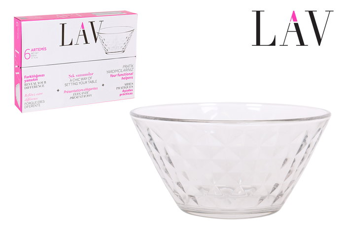 Lav Set 6 Bols "Artemis" 12 cm - 330 cc (8 Cajas) Lav Set 6 Bols "Artemis" 12 cm - 330 cc (8 Cajas)