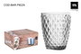 La Mediterranea Vaso Sidari 270 cc Transparente 8x8x10.2 cm (48 Unidades)