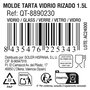 Quttin Molde Tarta Vidrio Rizado 1.5 Litros 27 x 3.5 cm (6 Unidades)