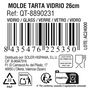 Quttin Molde Tarta Vidrio Ø26 cm - 2.2L (6 Unidades)