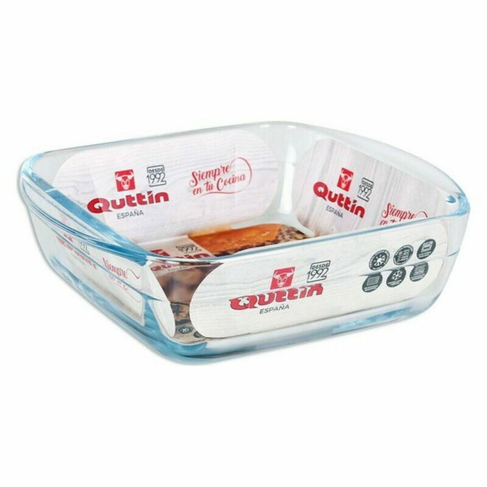 Quttin Fuente de Vidrio Cuadrada 1.1L Quttin Fuente de Vidrio Cuadrada 1.1L