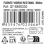 Quttin Pack de 6 Fuentes Rectangulares de Vidrio 950 cc, 23x15 cm
