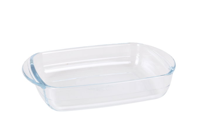 Quttin Pack de 6 Fuentes Rectangulares de Vidrio 950 cc, 23x15 cm