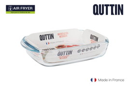 Quttin Pack de 6 Fuentes Rectangulares de Vidrio 950 cc, 23x15 cm