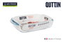 Quttin Pack de 6 Fuentes Rectangulares de Vidrio 950 cc, 23x15 cm