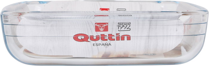 Quttin Pack de 6 Fuentes Rectangulares de Vidrio 950 cc, 23x15 cm