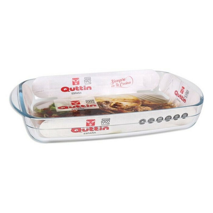 Quttin Fuente Rectangular de Vidrio 39x24cm