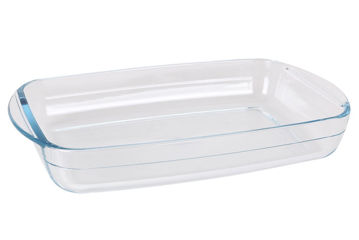 Quttin Fuente de Vidrio Rectangular 39x24 cm para Horno con Capacidad 4.2L (6 Unidades)