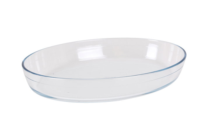 Quttin Fuente Vidrio Oval 35 cm x 24 cm 3.4L (6 Unidades)