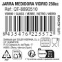 Quttin Jarra Medidora de Vidrio 250 cc con Dimensiones 9 cm (Ancho) x 7.5 cm (Alto) x 13 cm (Largo) (6 Unidades)