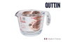 Quttin Jarra Medidora de Vidrio 250 cc con Dimensiones 9 cm (Ancho) x 7.5 cm (Alto) x 13 cm (Largo) (6 Unidades)