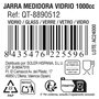 Quttin Jarra Medidora de Vidrio 1000 cc con Dimensiones 15 cm (Ancho) x 11 cm (Alto) x 21 cm (Largo) (6 Unidades)