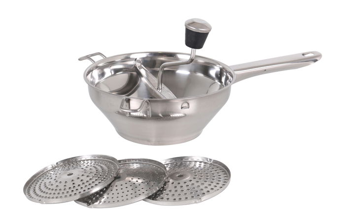 Quttin Pasapurés de Acero Inoxidable con 3 Discos 20 cm (6 Unidades)