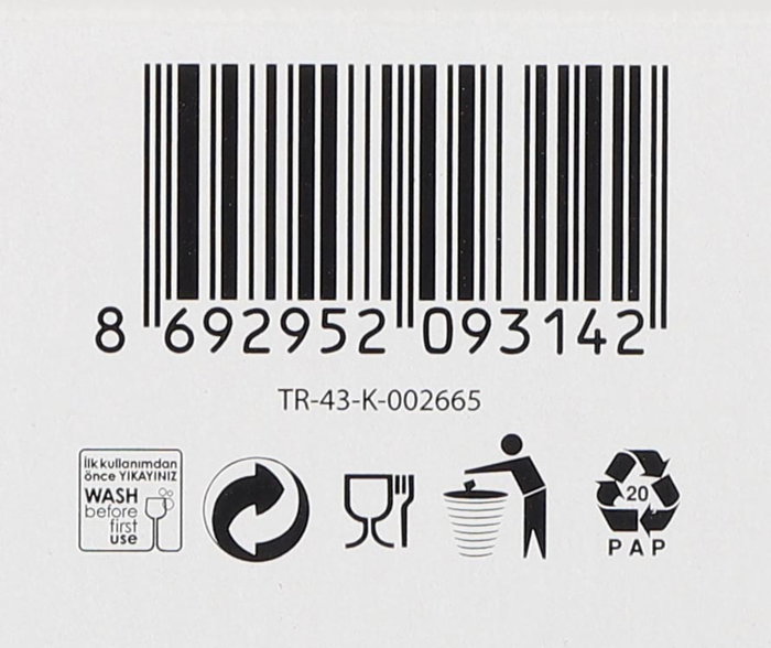 Lav Set 6 Tazas con Asa 95 cc Espresso | Material Cerámica | Colección Taza Lav | Medidas 8x6.5x6.5 cm (12 Cajas)