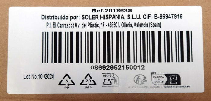 Lav - Set de 6 Vasos con Asa "Vega", Capacidad 250 cc / 250 ml - Colección Vega, Referencia VEG412F (8 Cajas)