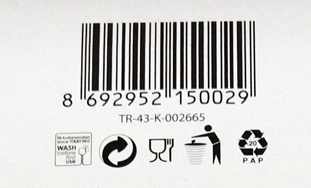 Lav - Set de 6 Vasos con Asa "Vega", Capacidad 250 cc / 250 ml - Colección Vega, Referencia VEG412F (8 Cajas)