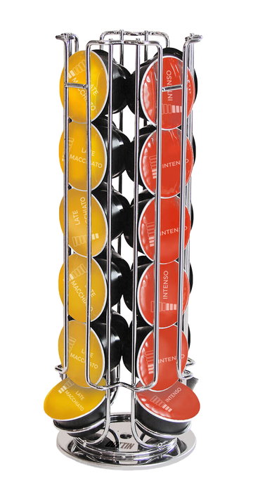 Quttin Soporte Rotatorio para 24 Cápsulas de Café 12.4 cm x 33.8 cm x 12.5 cm (6 Unidades)